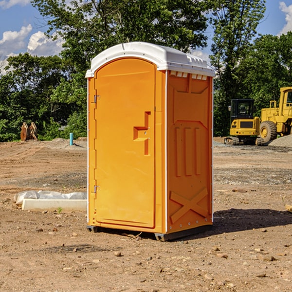 how often are the portable restrooms cleaned and serviced during a rental period in Elliott